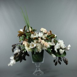 Gobelet M - Bouquet Magnolias, Hydrangeas, Roses - Light Pink 130cm