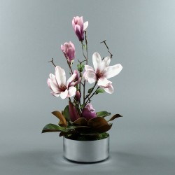 Round silver - Magnolia Fushia 57cm