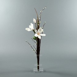 Flat S - Magnolia white, Pussy Willow 82cm