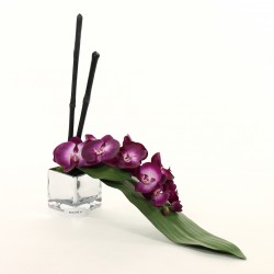 Cube silver L - Orchid lying Fushia 60cm