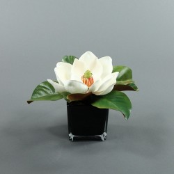 Cube L black - Magnolia blanc