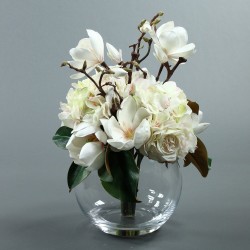 Boule L - Magnolia, Hortensia, Rose blanc
