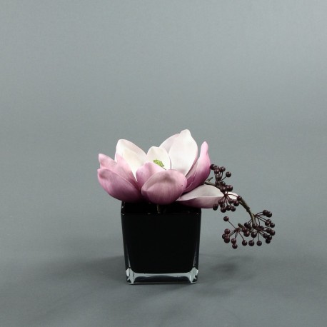 Cube L black - Magnolia rose