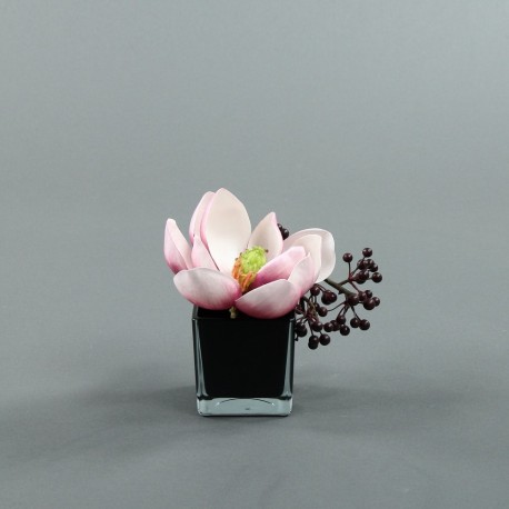 Cube M black - Magnolia rose