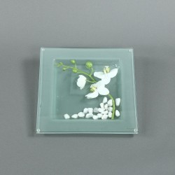 Trivet glass - Orchid white 30cm x 30cm