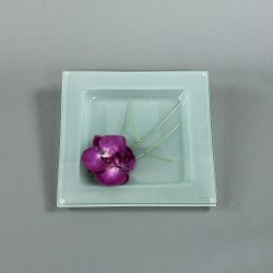 Dessous de plat - Fleuron d'Orchidée fushia. Bambou graphique