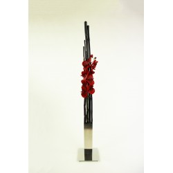 Chrome XL - Bambous noir - Orchidée rouge
