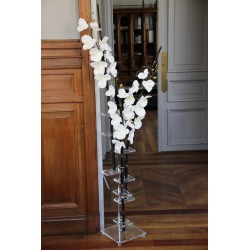 Flat XL - Bambous noir - Orchidée blanc (x3)
