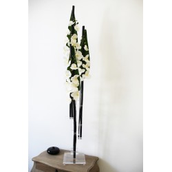 Flat XL - Bird of Paradise, Bamboo - Orchid white 190cm