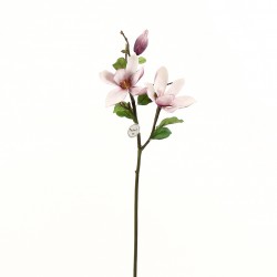 Magnolia branche avec feuilles 71cm - Fushia