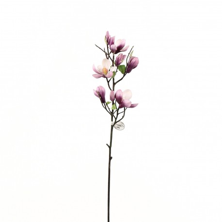 Magnolia branche avec feuilles 81cm - Fushia