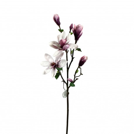 Magnolia branche avec feuilles 109cm - Fushia