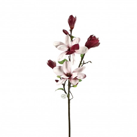 Magnolia branche avec feuilles 109cm - Bordeaux