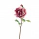 Pivoine ouverte avec bouton, tige courte 51cm - Mauve