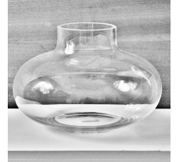 Clear Bellied Vase L (cold cut) - H24 D34