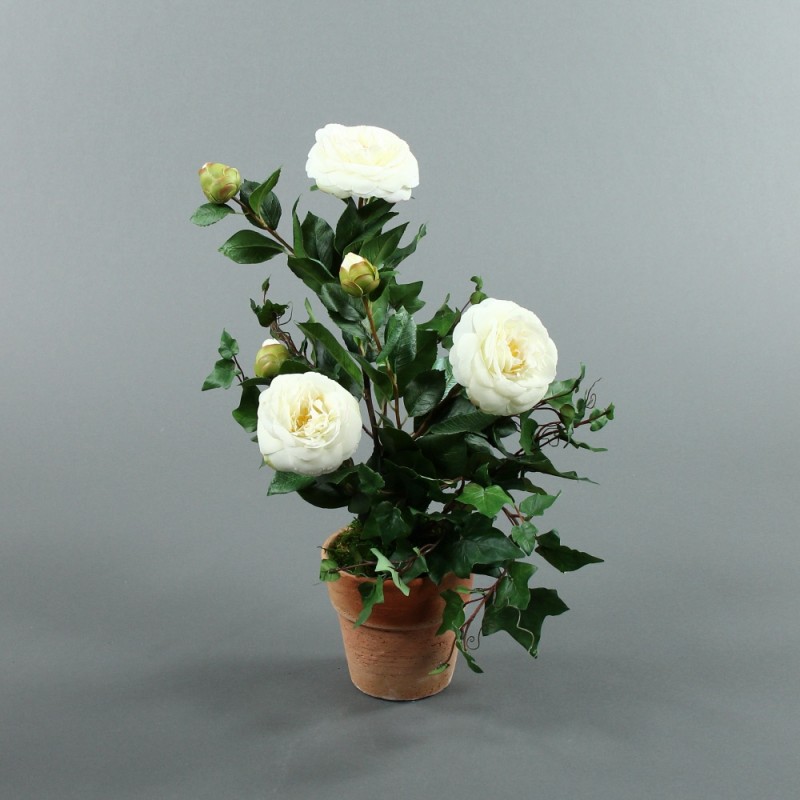 Pot de fleurs Terralia rond droit haut tendance Ø 49cm Blanc nacré