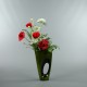 MALDIVES Lacquered Wooden vase green L - Poppy red 84cm