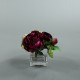 Cube M Clear - Peony, Ranunculus, Hydrangea, deep color 22cm