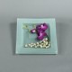 Trivet glass - Orchid fushia 30cm x 30cm