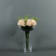 Coupe L clear - Arrangement of pink light roses Lace Seeded stem 59cm