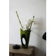 MALDIVES PM Lacquered wooden vase green - Bamboo/Orchid white 85cm