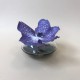 Fleuron d'Orchidée Vanda dans résine 11cm - Bleu lavande