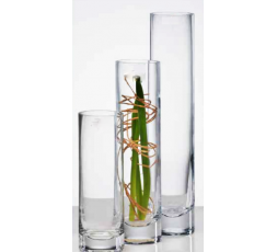 Clear Solifleur vase - Cold cut - H 24cm - diamètre 6.0 cm