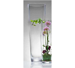 Clear Conical Round vase Up XL - cold cut - H 70 cm - diamètre 22.5 cm