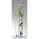 Clear - CIELO - footed vase - hot cut - H 40 cm - diamètre 11 cm