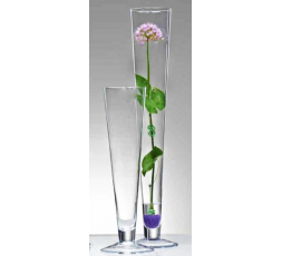 Clear - CIELO - footed vase - hot cut - H 40 cm - diamètre 11 cm