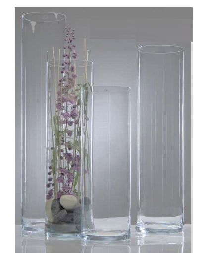 Clear Cylindrical vase XL (cold cut) - H 75 cm - diamètre 25 cm