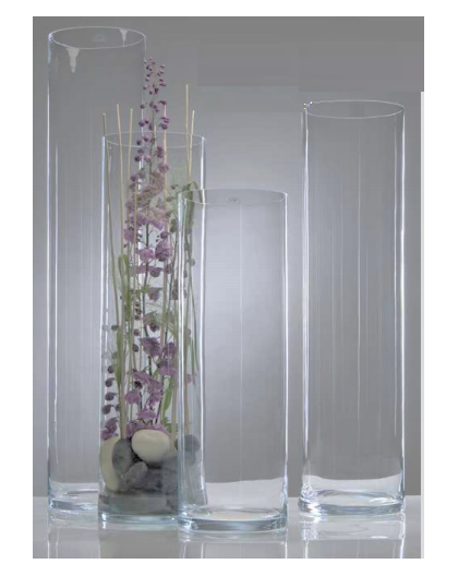 Clear Cylindrical vase XXL (cold cut) - H 90 cm - diamètre 25 cm