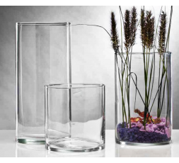 Clear Cylindrical vase M - H 30cm - diamètre 10cm