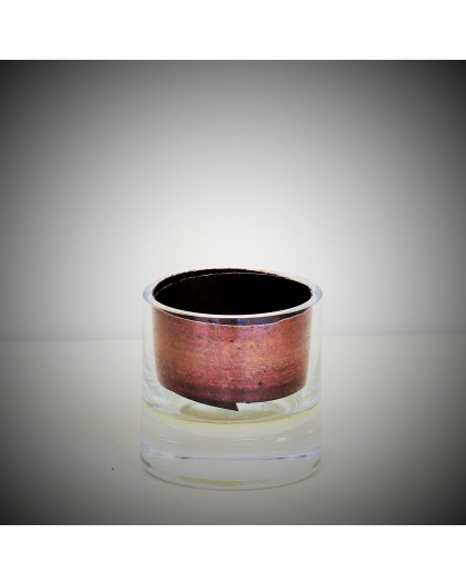 Clear Solifleur vase - Cold cut - H 6 cm - diamètre 6.0 cm