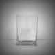 Clear Rectangular Vase - H 22cm / 10cm X 5cm